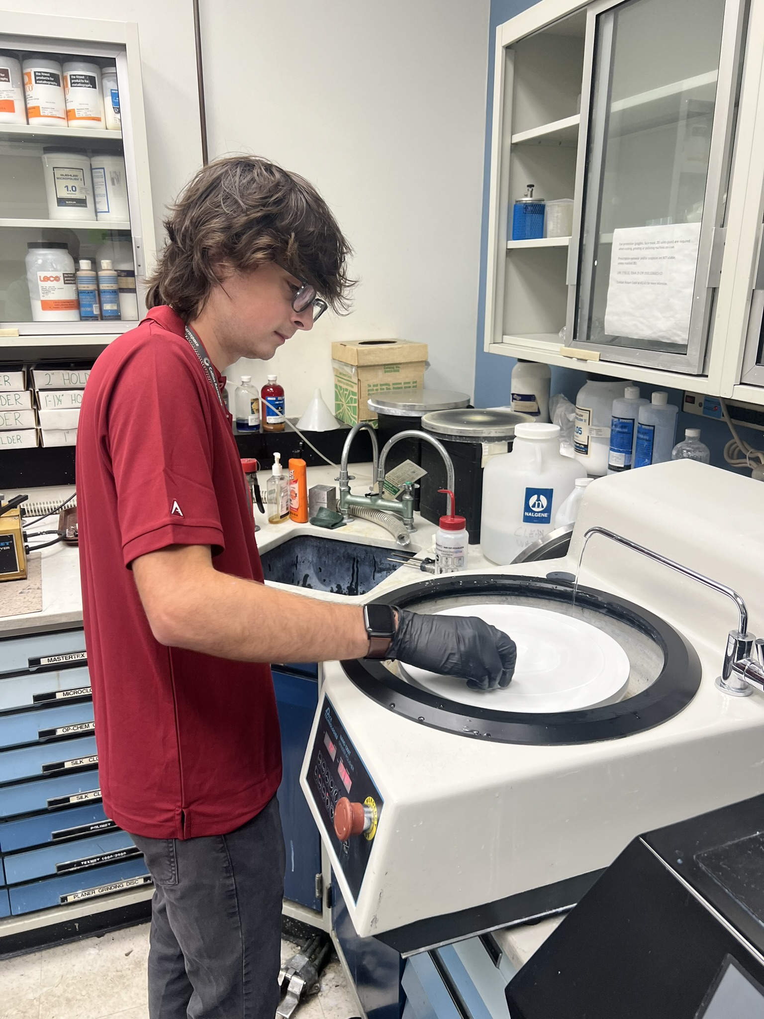 In the lab at NASA Langley